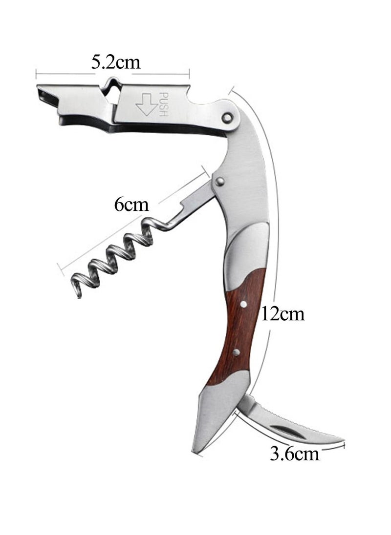 SYOSI - Corkscrew for Waiter with Vegan Leather Sheath Professional Grade Patented Spring Lever Easy Opening Foil Cutter Bottle Opener - Image 1