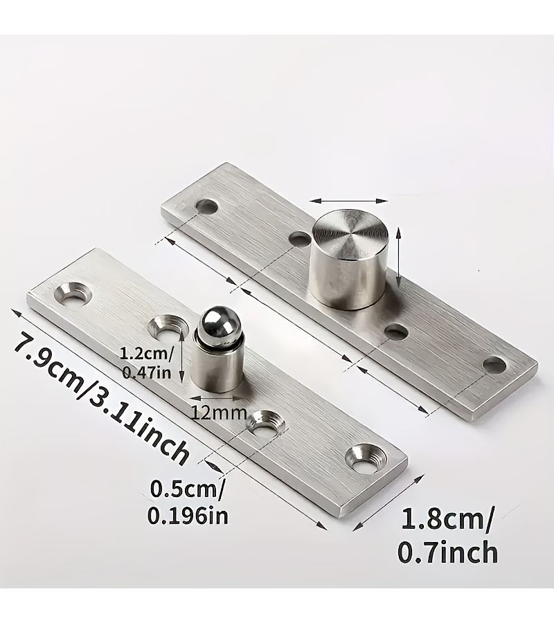 5 Pack Polished Stainless Steel 360 Degree Rotating Hinge Assortment For Surface Mounted Wooden Doors - Image 2