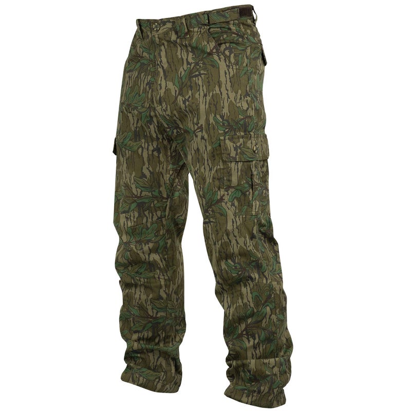Mossy Oak Cotton Mill 2.0 Camo Hunting Pants for Men Camouflage Clothes, Large, Greenleaf - Image 1