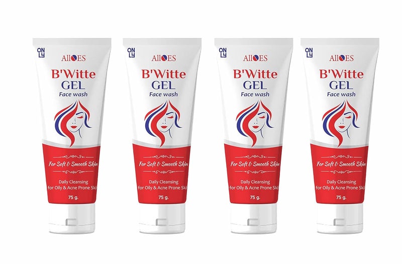 ALLOES PHARMACEUTICALS ALLOES PHARMACEUTICALS BWitte Gel Face Wash Facial Cleanser Suitable for Acne Oily Skin 75 Gram X 4 pcs  - Image 1