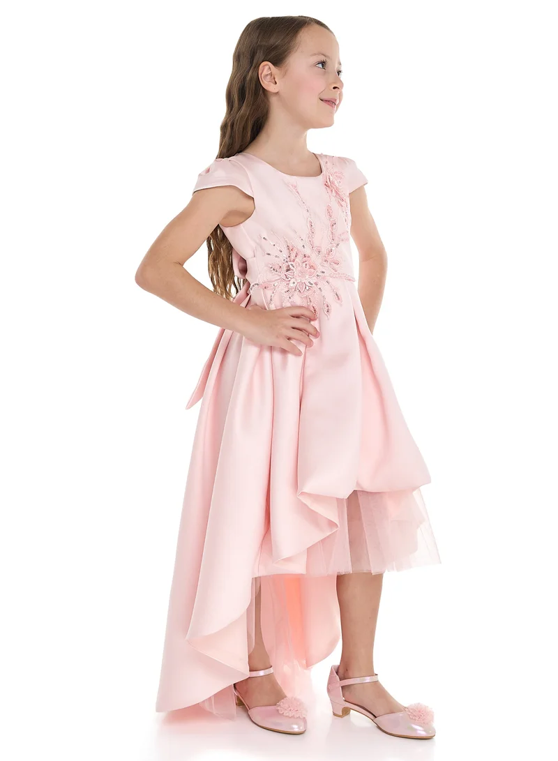 victor and jane Floral Hi-Lo Dress