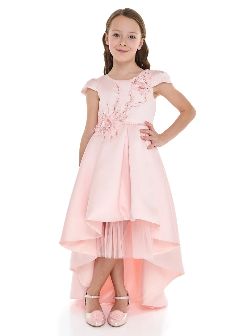 victor and jane Floral Hi-Lo Dress