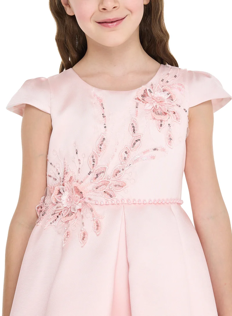 victor and jane Floral Hi-Lo Dress