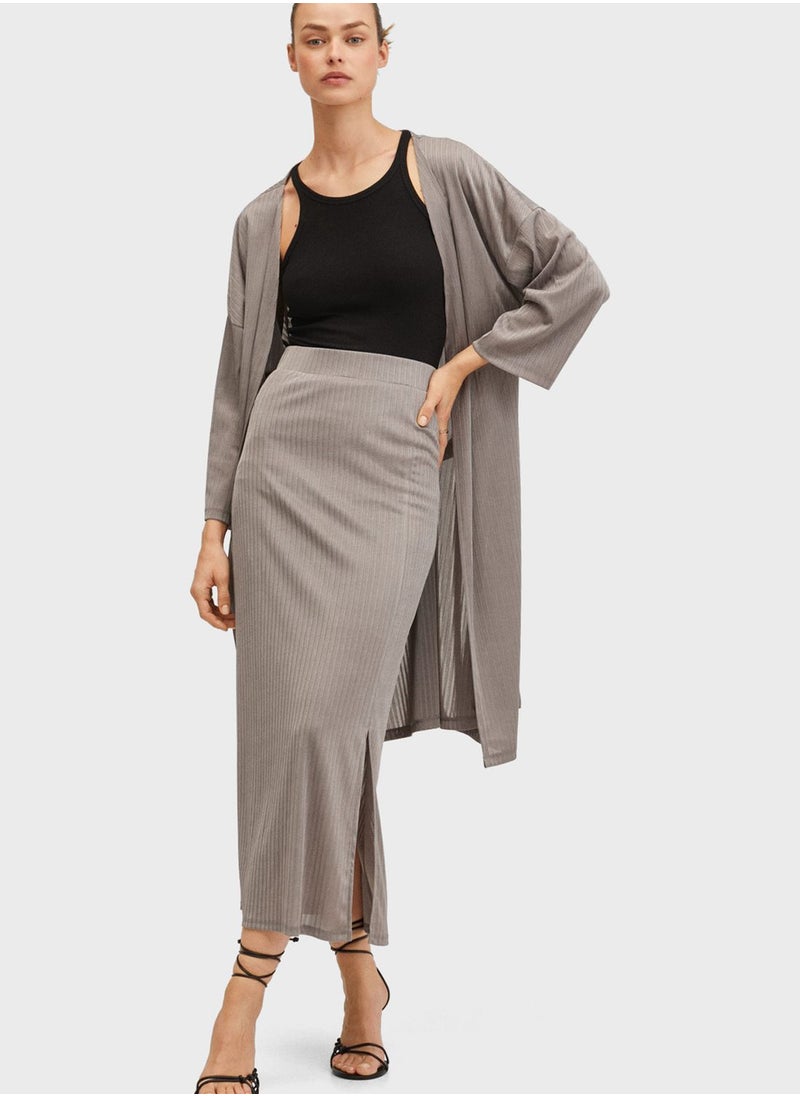 MANGO - Longline Knitted Cardigan - Image 1