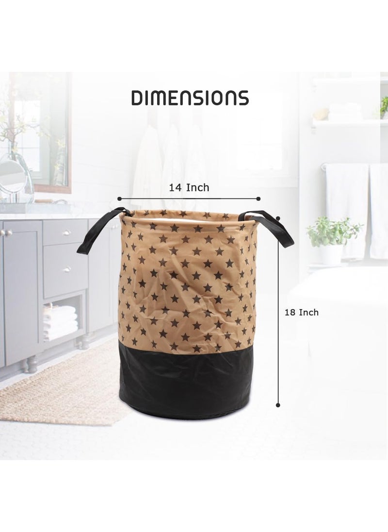 Perpetual Perpetual Cloth Basket for Laundry Waterproof NonWoven Cloth Bag for Storage Clothes Foldable Laundry Basket Bag with Handle 45 Liters 30 x 15 x 5 cm Brown  - Image 4