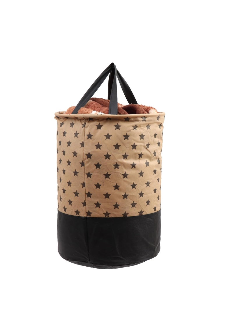 Perpetual Perpetual Cloth Basket for Laundry Waterproof NonWoven Cloth Bag for Storage Clothes Foldable Laundry Basket Bag with Handle 45 Liters 30 x 15 x 5 cm Brown  - Image 1