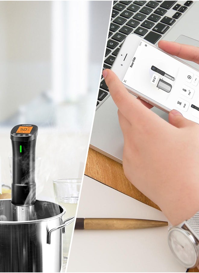 إنك بيرد - INKBIRD ISV-200W جهاز طهي سو فيد بدقة مع واي فاي - جهاز تدوير غمر ذكي مع مؤقت ومراقبة درجة الحرارة (0°C إلى 90°C)، يشمل مجموعة تفريغ الهواء لتحسين نضارة الطعام وتحقيق نتائج طهي مثالية - Image 1