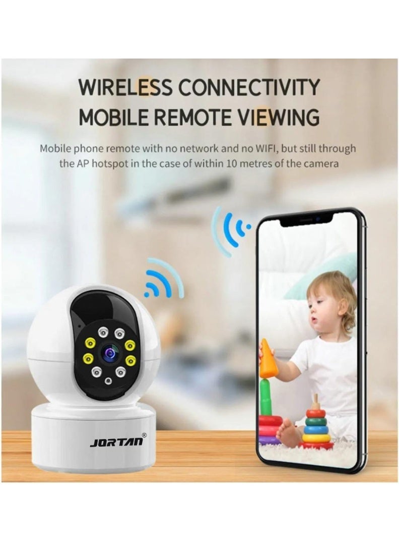 جورتان كاميرا جورتان الذكية للمراقبة الداخلية بدقة 1080 بكسل، مزودة بخاصية واي فاي، ورؤية ليلية ملونة بالأشعة تحت الحمراء، ومحادثة ثنائية الاتجاه، وكشف الحركة، وتتبعها، وتحكم PTZ بزاوية 360 درجة/90 درجة. - Image 2