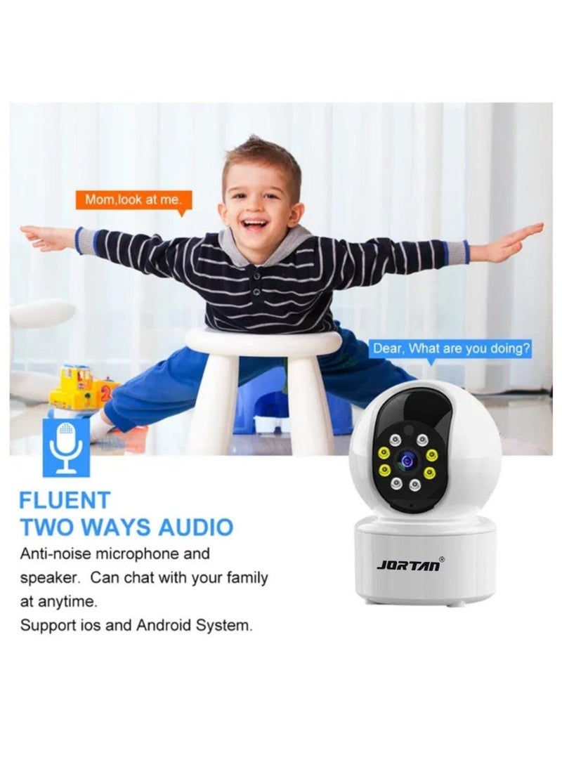 جورتان كاميرا جورتان الذكية للمراقبة الداخلية بدقة 1080 بكسل، مزودة بخاصية واي فاي، ورؤية ليلية ملونة بالأشعة تحت الحمراء، ومحادثة ثنائية الاتجاه، وكشف الحركة، وتتبعها، وتحكم PTZ بزاوية 360 درجة/90 درجة. - Image 5