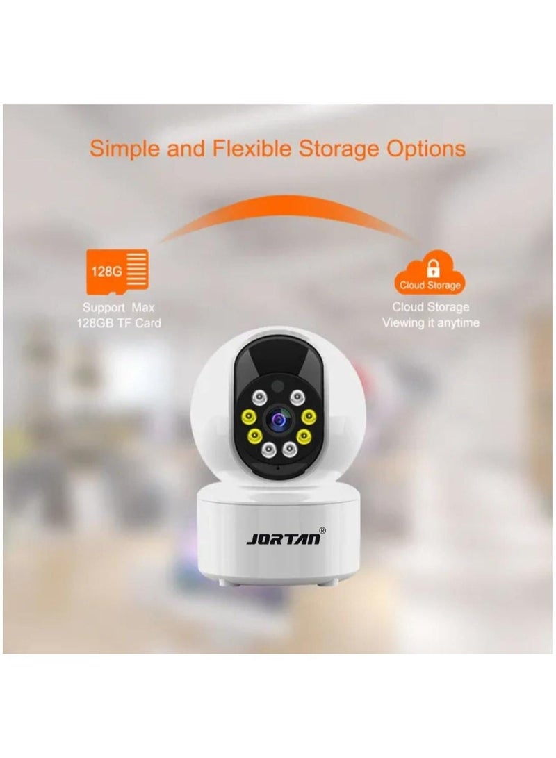 جورتان كاميرا جورتان الذكية للمراقبة الداخلية بدقة 1080 بكسل، مزودة بخاصية واي فاي، ورؤية ليلية ملونة بالأشعة تحت الحمراء، ومحادثة ثنائية الاتجاه، وكشف الحركة، وتتبعها، وتحكم PTZ بزاوية 360 درجة/90 درجة. - Image 4