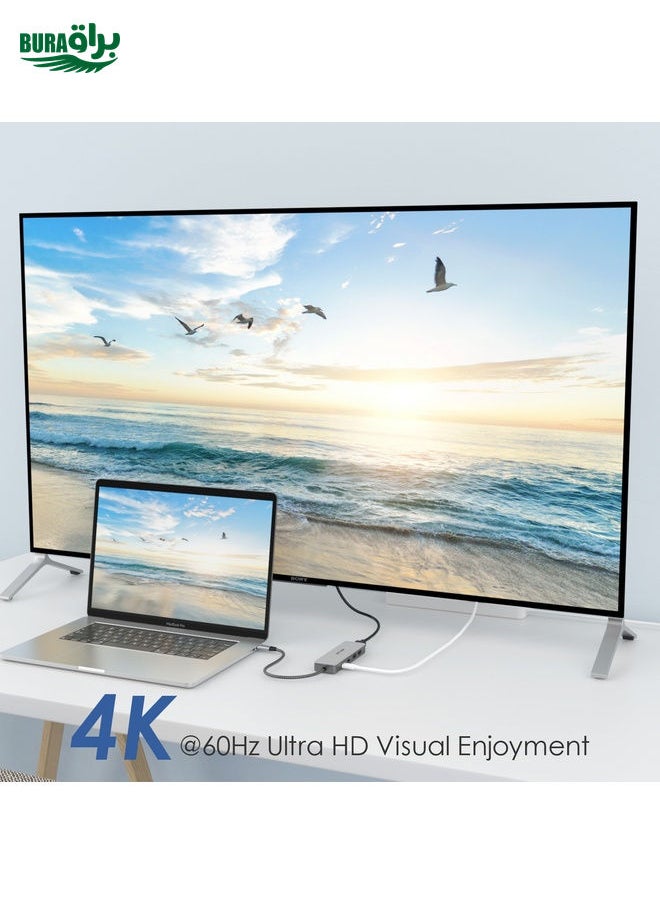 BURAQ - Wavlink UHP3415 85W Power Delivery USB-C/Type-C 10Gbps Hub 5 in 1 Multiport Connection Adapter - Image 1