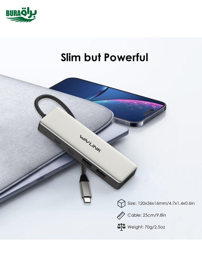 BURAQ - Wavlink UHP3415 85W Power Delivery USB-C/Type-C 10Gbps Hub 5 in 1 Multiport Connection Adapter - Image 1