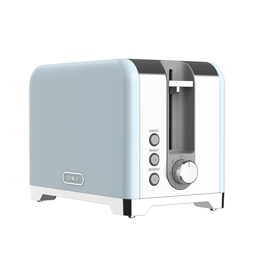 Tower Solace 2 Slice Pop Up Toaster with Self Centring Slots, 7 Browning Levels, 800W Fast Heating, Reheat & Defrost, Auto Shut Off, Removable Crumb Tray, British Design, 2 Year Warranty - Image 1