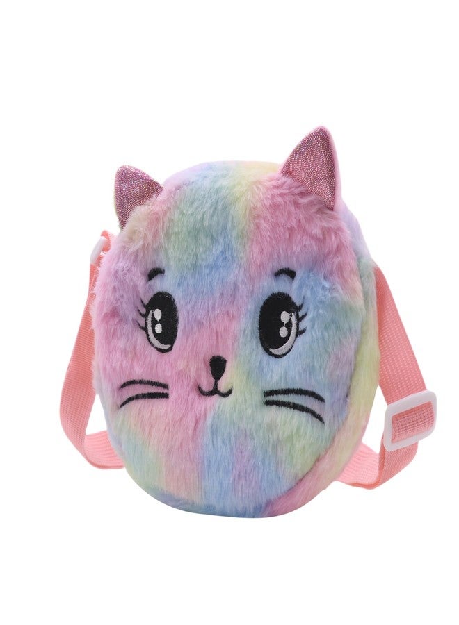Amamcy Cute Cat Shoulder Bag for Women Small Flulffy Cat Crossbody Purse Animal Plush Satchel Cartoon Daypack Kawaii Purse - Image 2