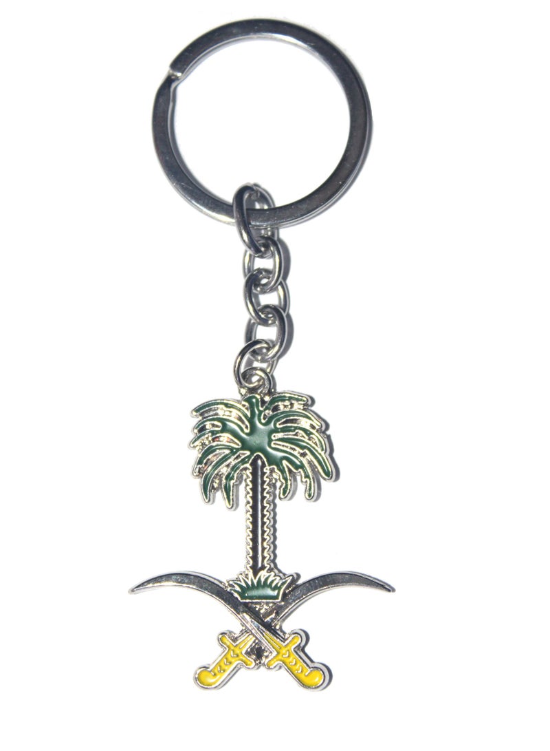 سلسلة مفاتيح المملكة العربية السعودية دولة سبائك الزنك المعدنية - Image 1