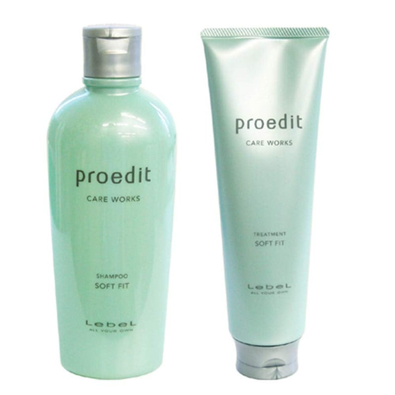 Lebel Proedit Care Works Hair Shampoo 300ml  Hair Ttreatment 250ml Set  Soft Fit