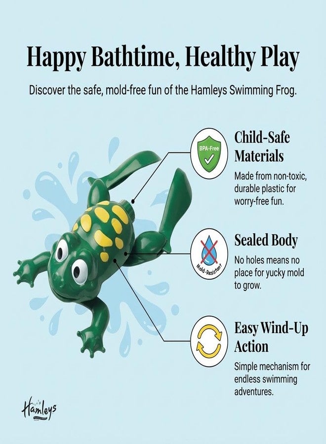Hamleys Swimming Frog Bath Toy Multicolor 3Y+ | Safe & Gift-Friendly - Image 2