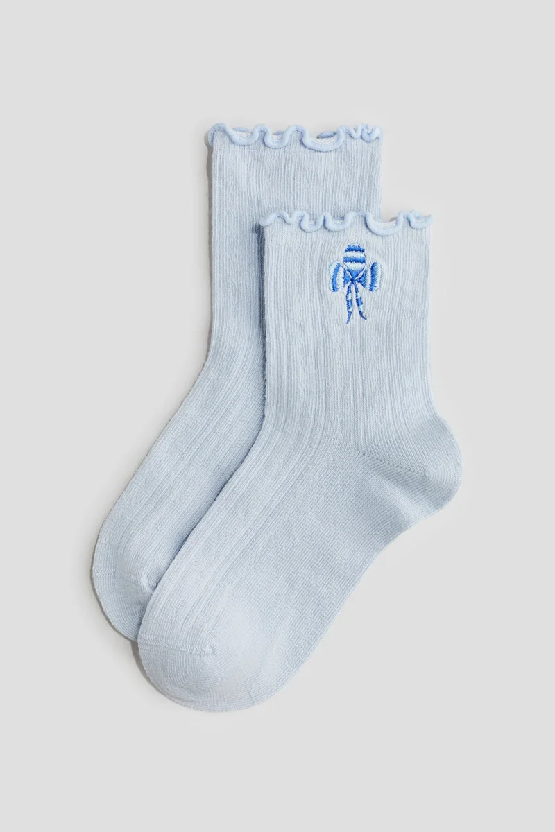 H&M 5-pack overlocked pointelle socks