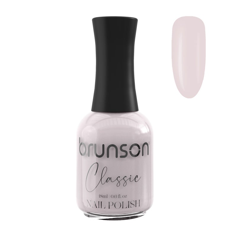 Brunson Classic Nail Polish 18ml Fast Dry Nail Lacquer Nail Harderner Normal Polish Glossy Gel Effect Quick Air Dry Long-Lasting Natural Nail Enamel Salon Quality Manicure Pedicure Regular Polish