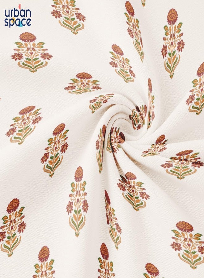 Urban Space 100% Cotton Table Cover for Square Dining Table, Printed Table Cloth for Dining/Center Table, for Upto 4.5 ft x 4.5 ft Table (Liberty Maroon, 48" x 48" - Square) - Image 4