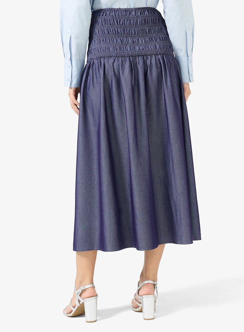 Khizana Shirred Waist A-line Skirt - Image 3