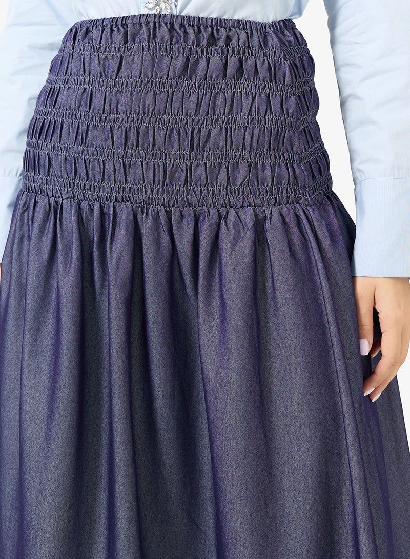 Khizana Shirred Waist A-line Skirt - Image 4