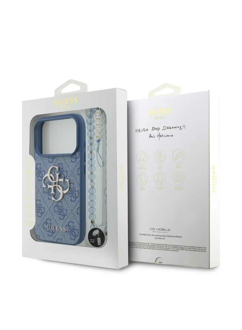 GUESS IPhone 17 Pro Max 4G PU Leather Case With Big 4G & Classic Logo / / Ultra Slim / Lightweight Design / Easy Installation - Blue - Image 3