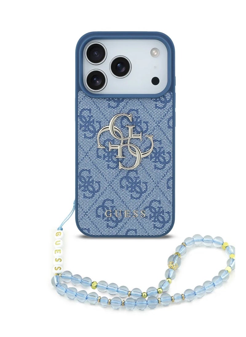 GUESS IPhone 17 Pro Max 4G PU Leather Case With Big 4G & Classic Logo / / Ultra Slim / Lightweight Design / Easy Installation - Blue - Image 1