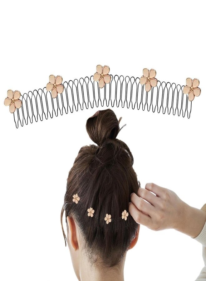 Kevim U Shape Hair Finishing Fixer Comb, Stretchable Invisible Flower Hair Clip, Flower Comb for Short Hair Styling Tools Hair, U Pin Hair Clips Hair band Accessories - Image 1
