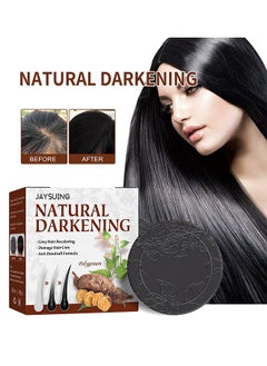 Jaysuing Natural Darking-Hair Care Shampoo Soap100g,Nourishing And Repairing Dark Hair, With The Effect Of Reducing Hair Loss, Removing Dandruff, And Alleviating Cancer Itching, Suitable For All Hair Types  - Image 1