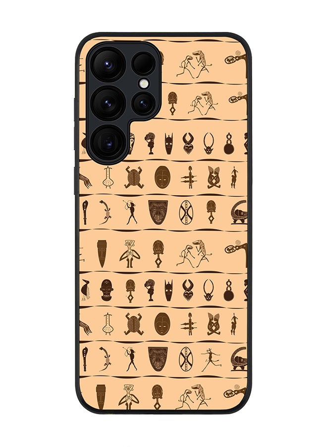 Stylizedd For Samsung Galaxy S25 Ultra 5G Case,Slim fit Camera Protection, Shockproof Thin Phone cover  - Tribal Hieroglyphics - Image 1