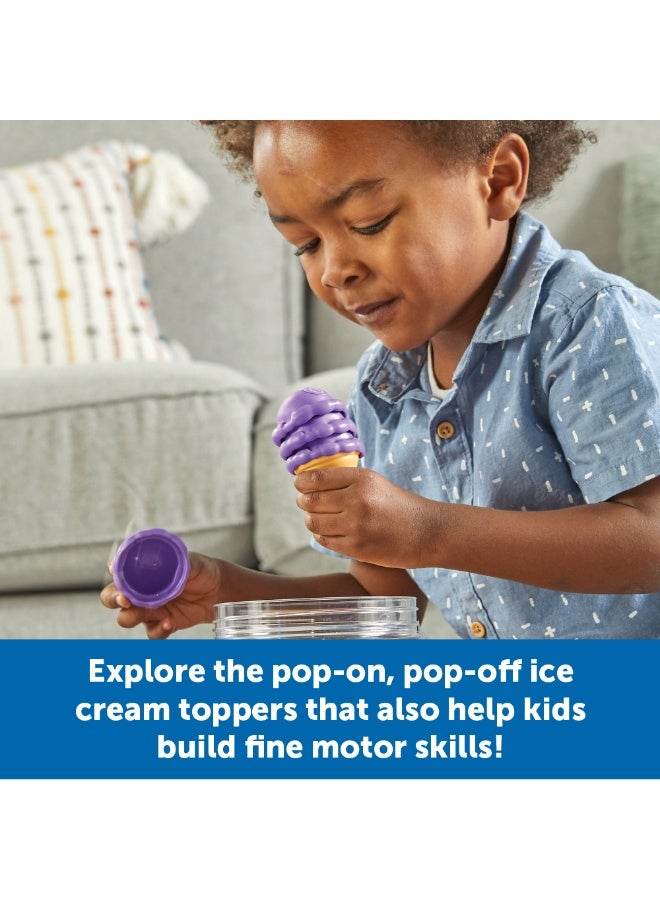 ليرننج ريسورسز مجموعة ألعاب تعليمية من آيس كريم أبجدية للأطفال في سن ما قبل المدرسة، مكونة من 26 قطعة متطابقة لتعلم الحروف الأبجدية واللعب الخيالي - Image 3