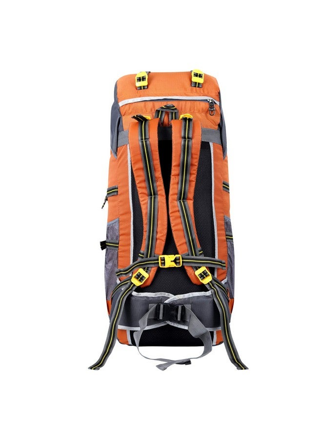 Skyline 80 Liters Unisex Hiking/Backpack/Camping/Trekking Travel Rucksacks Bag (Orange) - Image 4