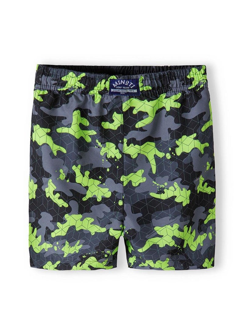 MINOTI Boys board shorts with drawstring green - Image 2