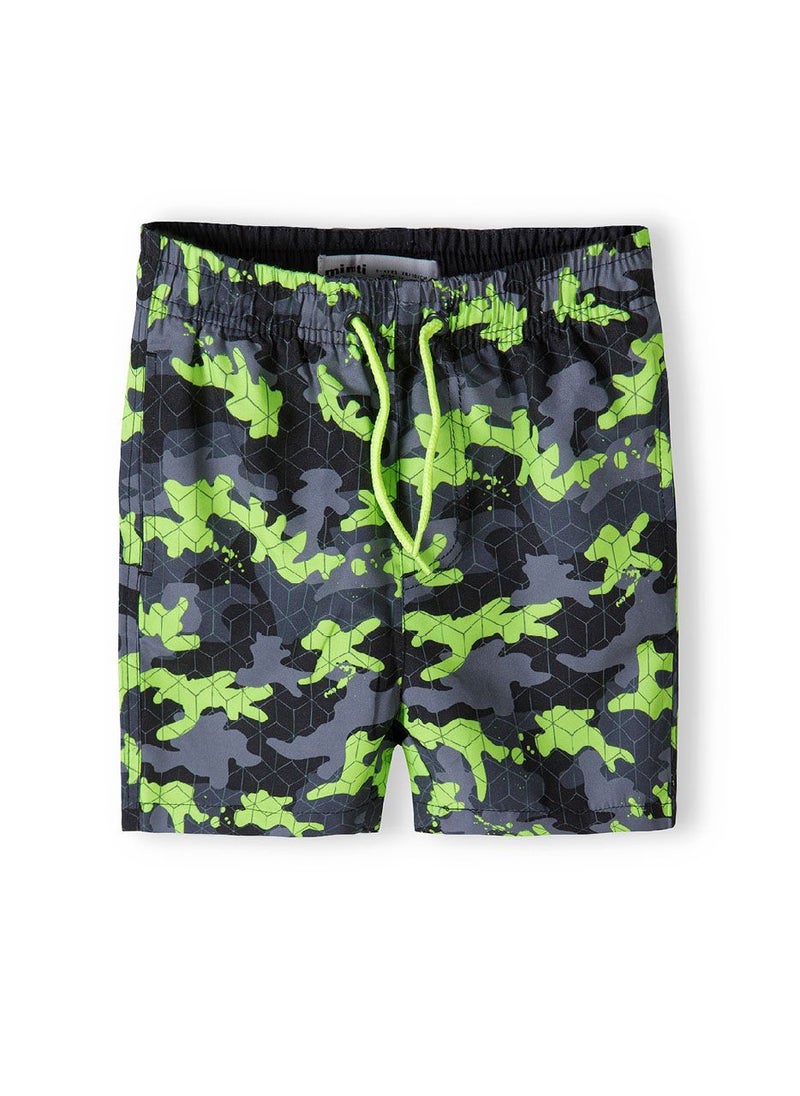MINOTI Boys board shorts with drawstring green - Image 1
