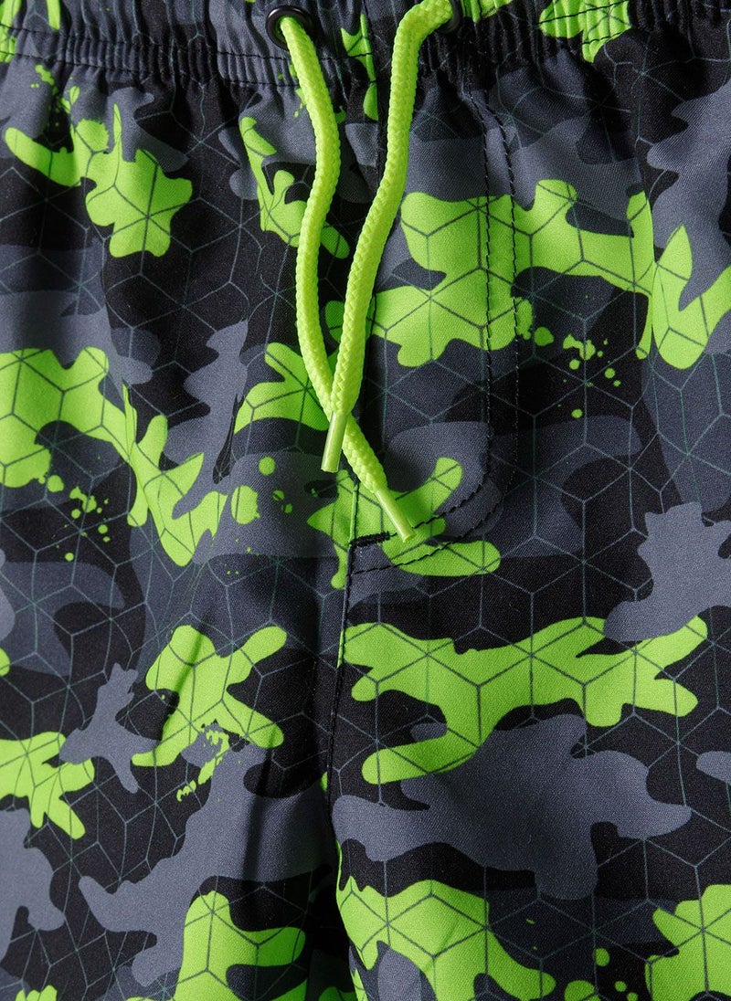 MINOTI Boys board shorts with drawstring green - Image 3
