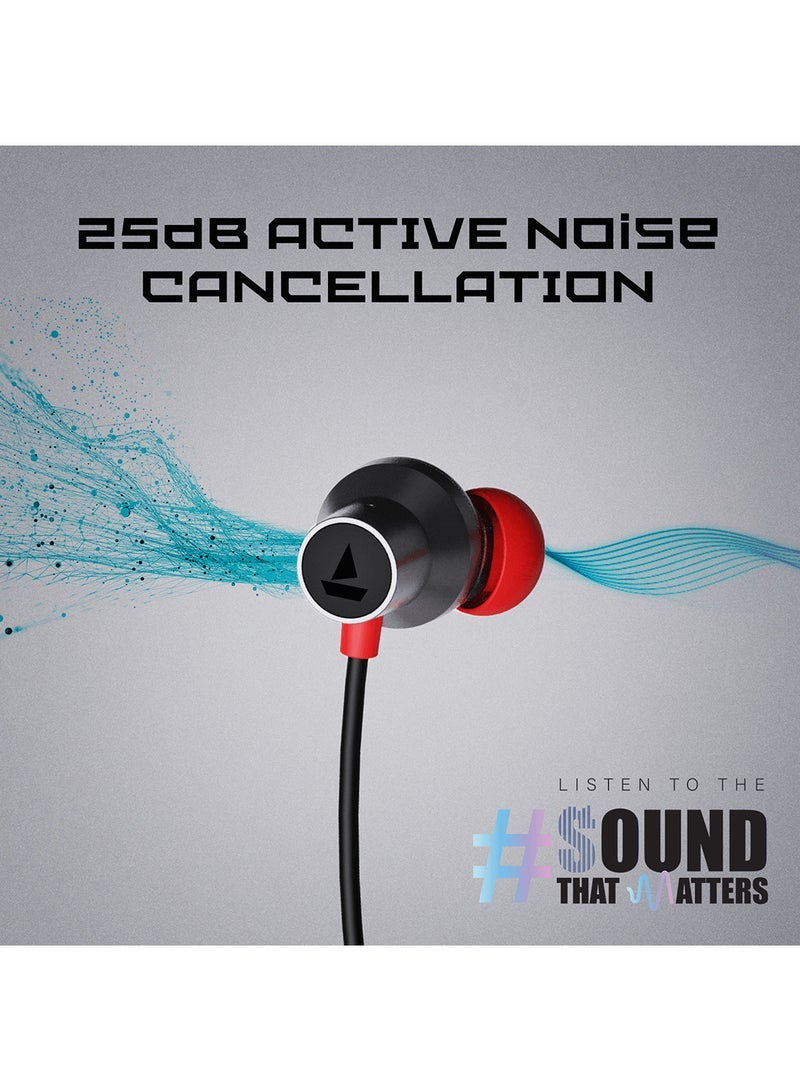 JAJEEK Rockerz 330 ANC Bluetooth Neckband Earphones with Mic, 24 Hours Playback, Crystal Bionic Sound Tuned by Dirac Opteo, 13mm Dynamic Drivers for Immersive Audio, Active Noise Cancellation (ANC), ASAP Charge, ENx for Clear Calling – Gunmetal Black - Image 4