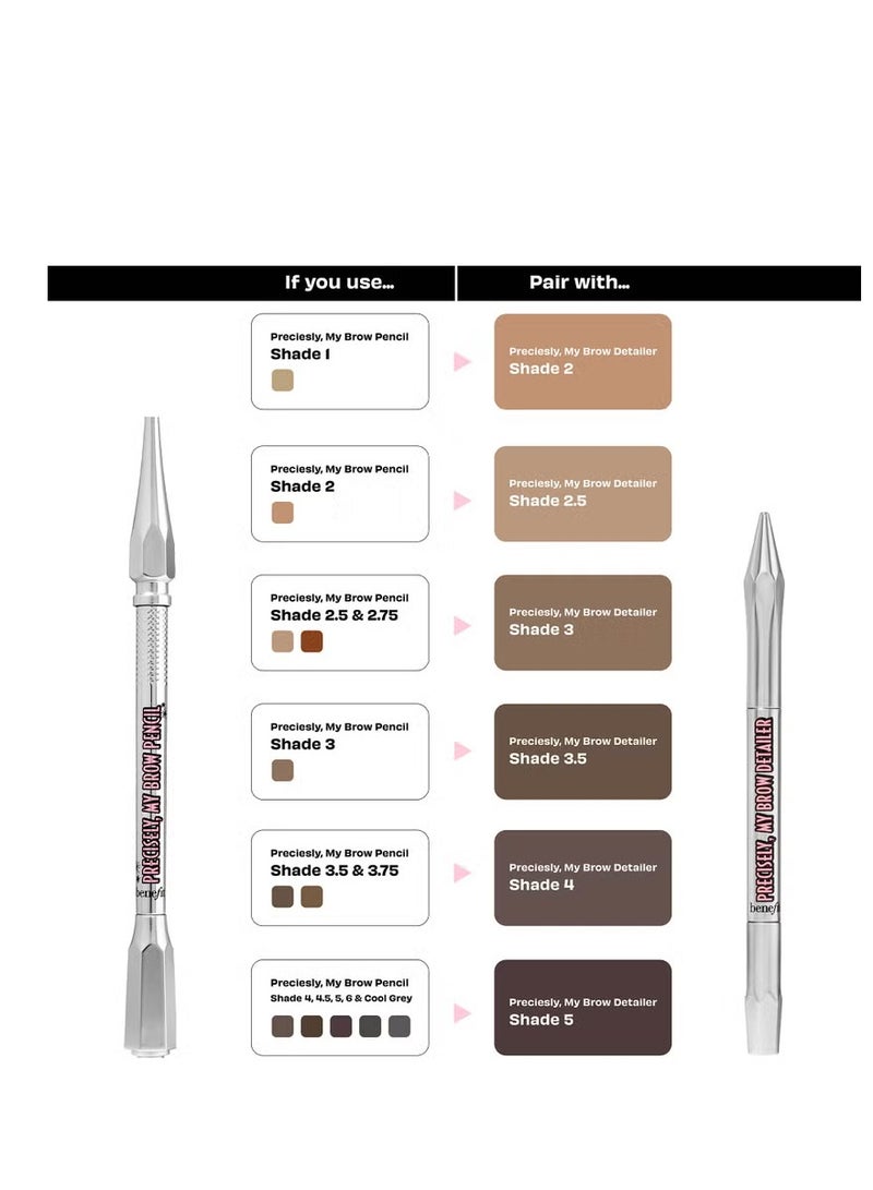 benefit Precisely My Brow Detailer Micro-Fine Precision Pencil - 4 Warm Deep Brown - Image 4