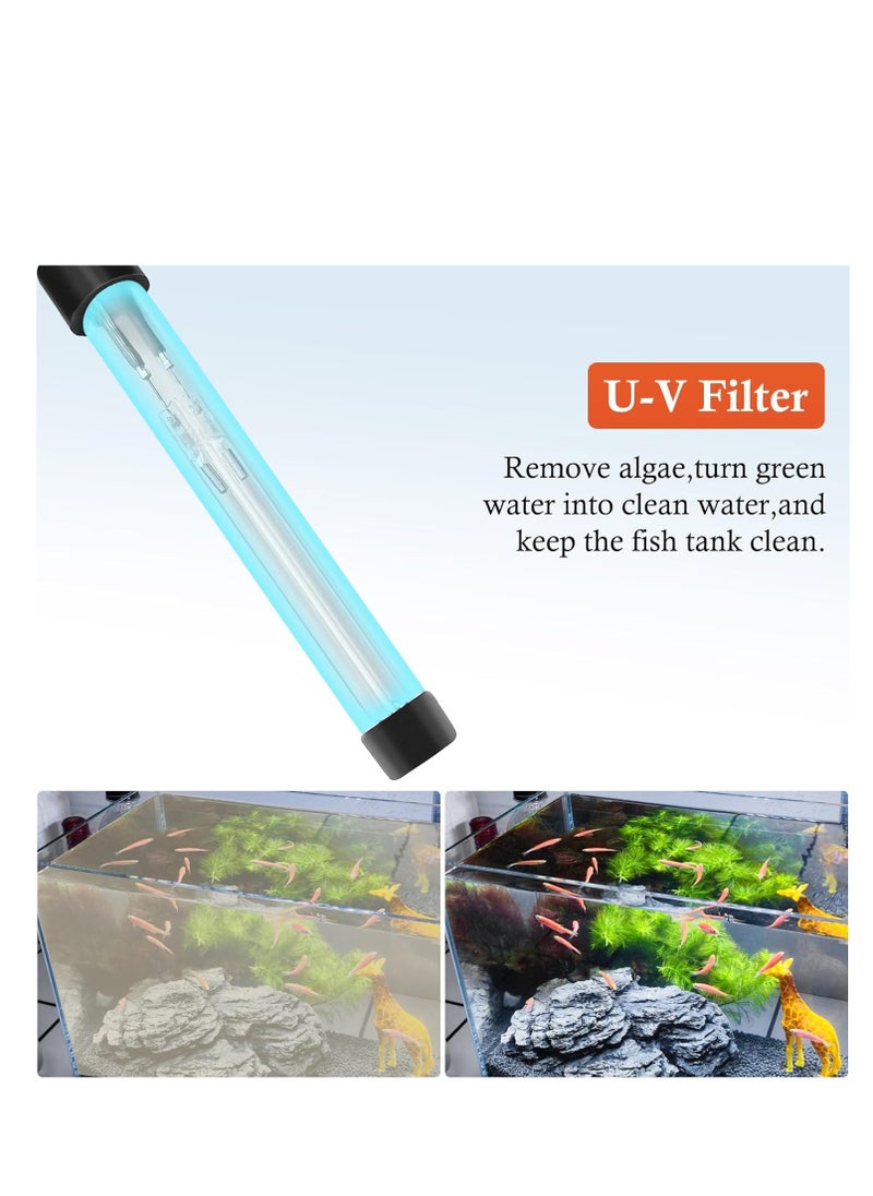 erorex - PYPABL 600L/H Aquarium U-V Filter，8W Adjustable Fish Tank Filter Pump，U-V Submersible Internal Filter for 35-190L Tank, with Biochemical Cotton, Activated... - Image 1
