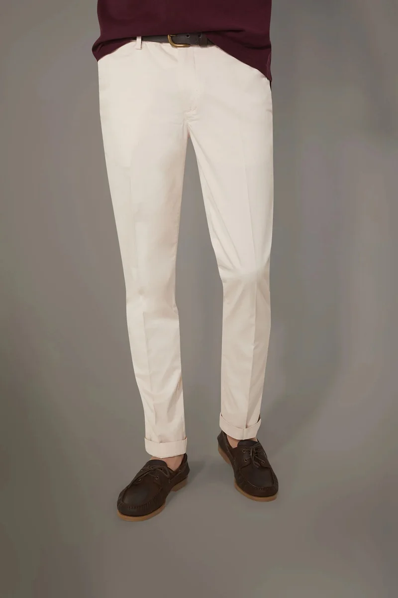 دوبل غانغر Regular fit trousers in twill construction - Pale Rose
