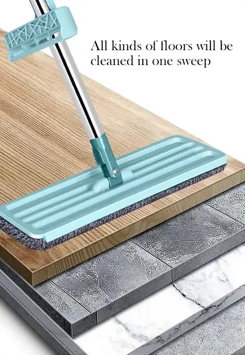 MASAYUKI Masyuki Flat Mop for Floor Cleaning Magic Slider Squeeze Mop Microfiber Hands Free Squeeze Mob 360 Bucket Less Pocha Wet and Dry Use Microfiber Refill mof - Image 2