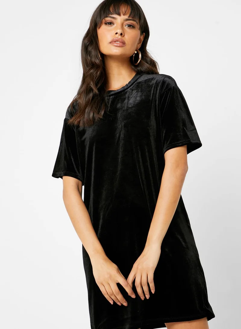 FOREVER 21 Velour T-Shirt Dress