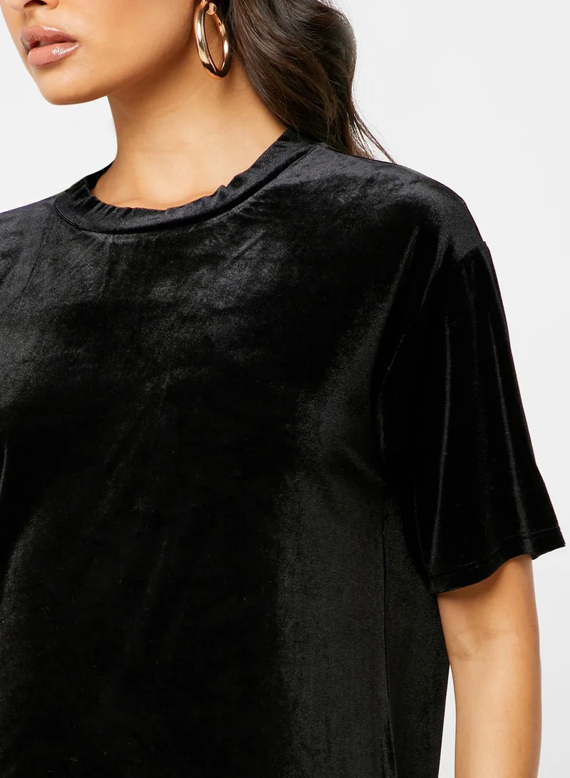 FOREVER 21 Velour T-Shirt Dress