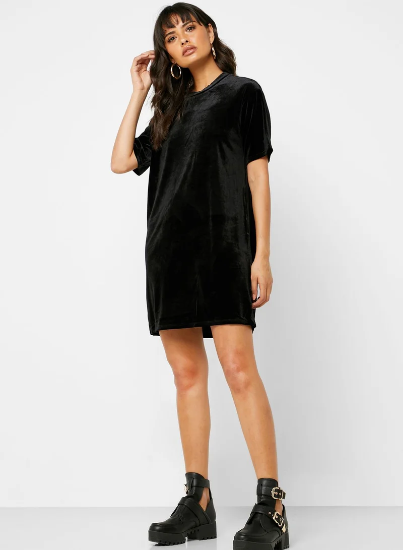 FOREVER 21 Velour T-Shirt Dress