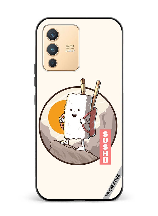 VR CREATIVE Protective Case Cover For Vivo V23 5G Travel Sushi Design Multicolour - Image 1