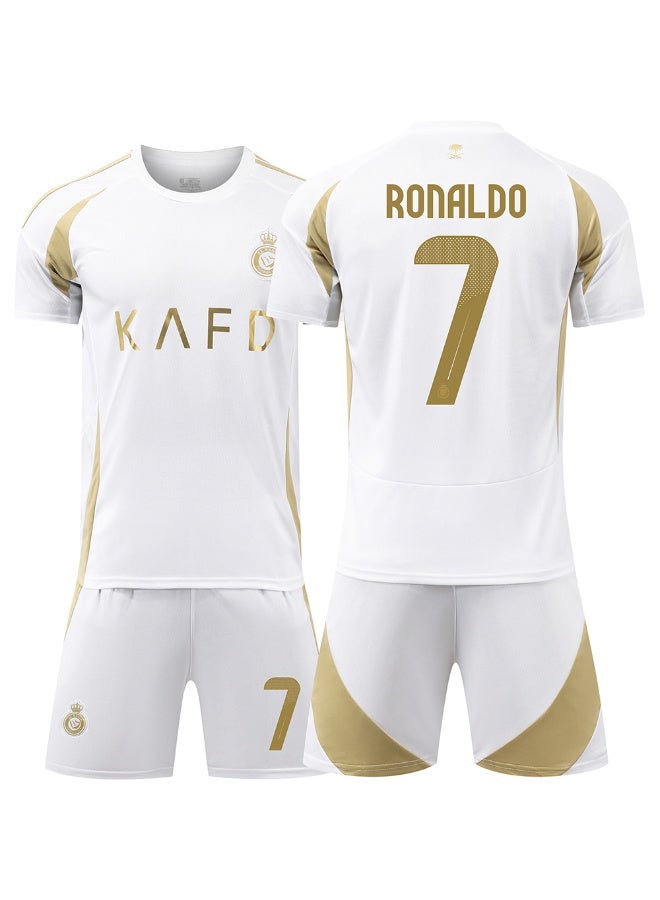 Ronaldo 2024-2025 الموسم #7 رونالدو لكرة القدم جيرسي السراويل تناسب حجم الأطفال وحجم الكبار ، هدية للجماهير والأصدقاء - Image 1