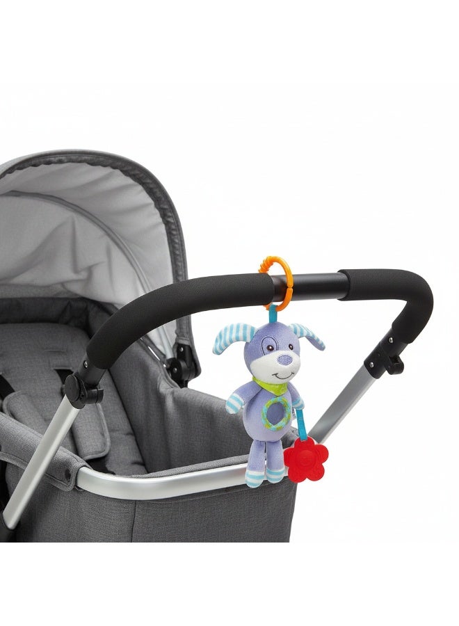 Bambimici Plush Stroller Toy with Teether Clip-Pup-Perks - Image 2
