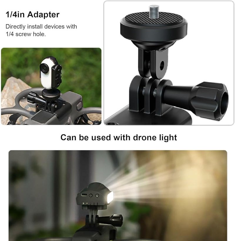 حامل كاميرا الحركة Bnineteenteam لـ DJI Avata 2 و Osmo Go 3 و 2 و 1 مع فتحة برغي 1/4 - Image 4