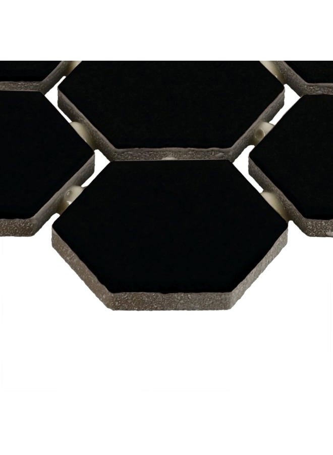 Tile Mart 1.5" Hexagon Mosaic in Matte Black - Image 4