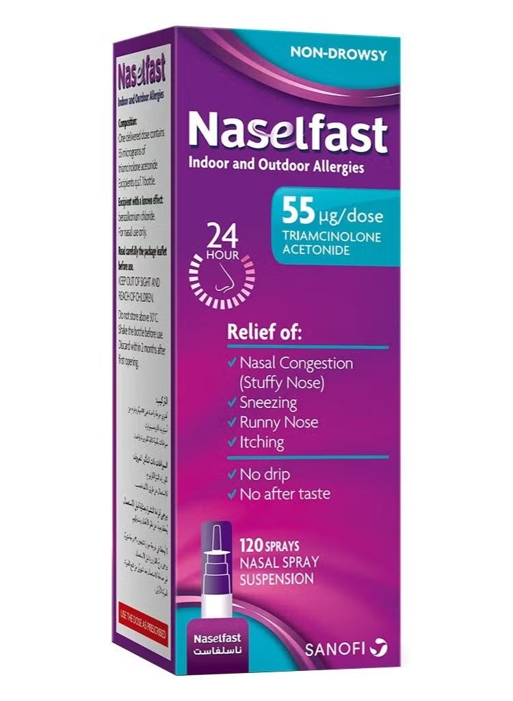 sanofi Nasalfast Spray 120 Dose - Image 1